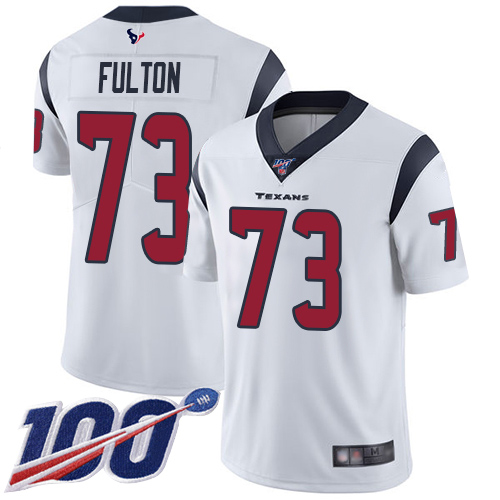Houston Texans Limited White Men Zach Fulton Road Jersey NFL Football 73 100th Season Vapor Untouchable